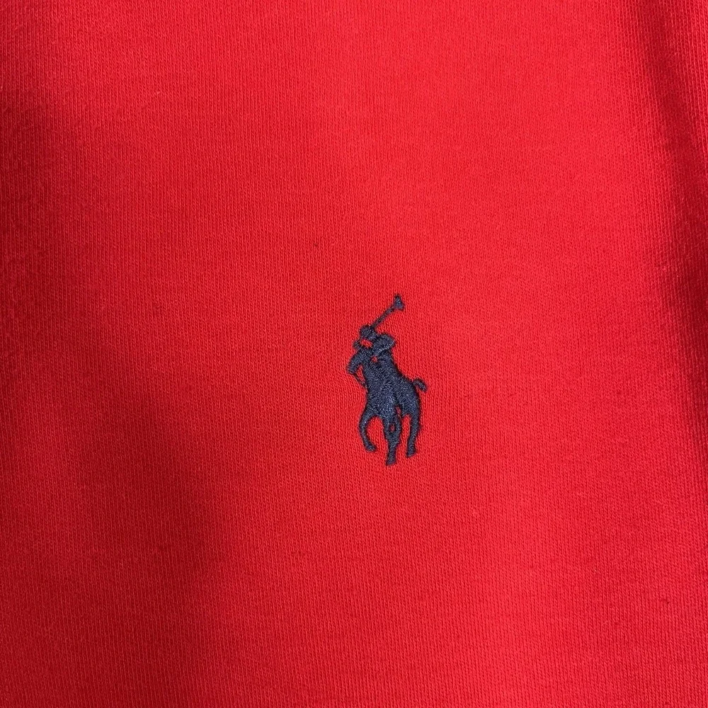 POLO BY RALPH LAUREN Mens Short Sleeve Polo Shirt Size L‎ Red w/ Blue Pony Logo